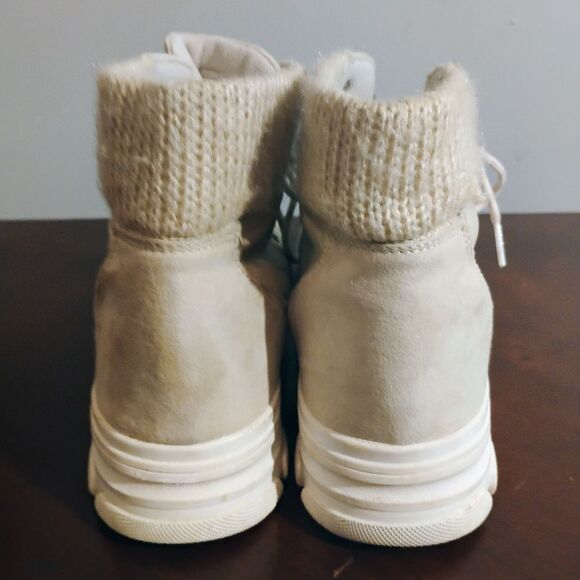 Shoe Dazzle Cream Combat Boots - Picture 3 of 8